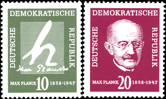 Briefmarken DDR 1958, Mi.Nr. 626-627, Max Planck, Postfrisch