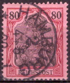 Briefmarken Deutsches Reich 1900, Mi.Nr. 62, Germania-Ausgabe (I), Inschrift "Reichspost", Gestempelt