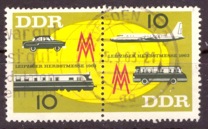 Briefmarken: DDR 1963 Mi.Nr. 976-977 (WZd94), Leipziger Herbstmesse, Gestempelt