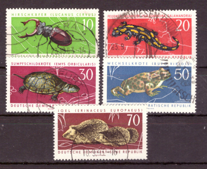 Briefmarken: DDR 1963 Mi.Nr. 978-982, Geschützte Tiere (II), Gestempelt