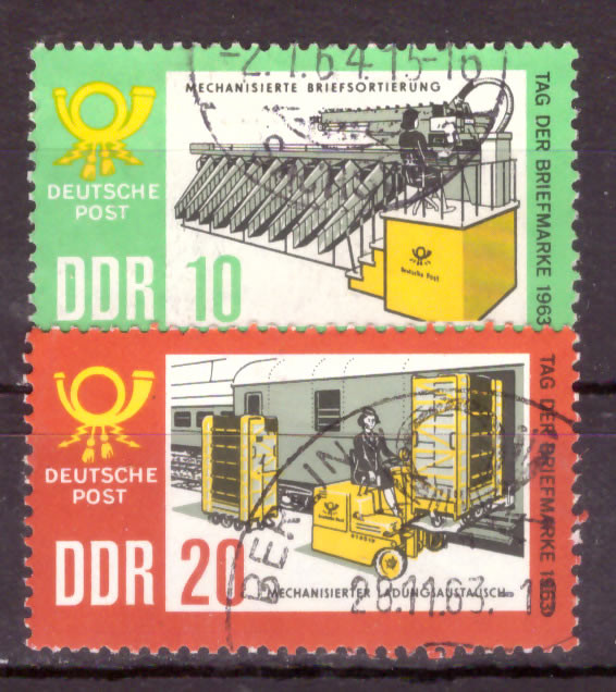 Briefmarken: DDR 1963 Mi.Nr. 998-999, Tag der Briefmarke, Gestempelt