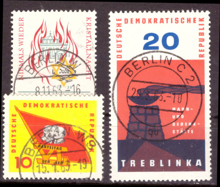 Briefmarken: DDR 1963, Mi.Nr. 941, 975, 997 - Gestempelt