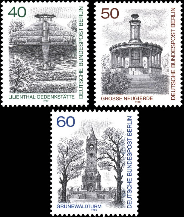 Briefmarken Berlin 1980, Mi.Nr. 634-636, Berlin-Ansichten (III), Postfrisch