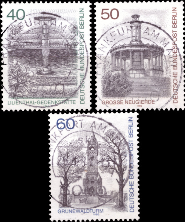 Briefmarken Berlin 1980, Mi.Nr. 634-636, Berlin-Ansichten (III), Gestempelt
