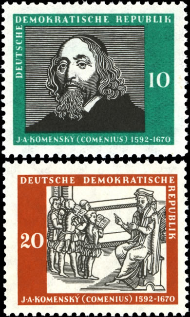 Briefmarken DDR 1958, Mi.Nr. 643-644, Johann Amos Comenius, Postfrisch