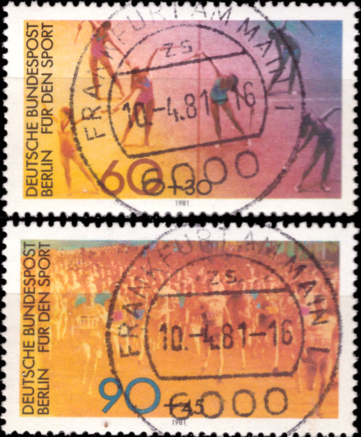 Briefmarken Berlin 1981, Mi.Nr. 645-646, Sporthilfe. Gestempelt