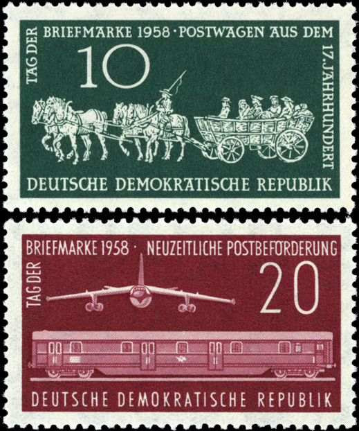 Briefmarken Briefmarken DDR 1958, Mi.Nr. 660-661, Tag der Briefmarke, Postfrisch