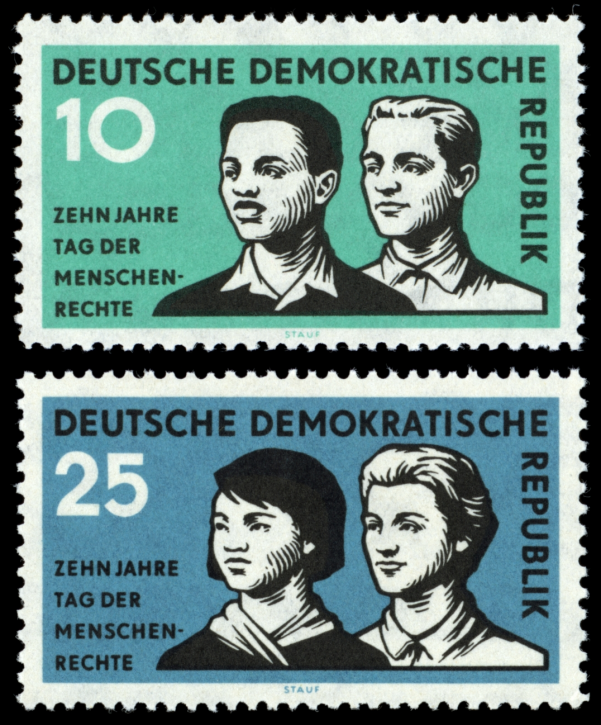 Briefmarken DDR 1958, Mi.Nr. 669-670, UNO Menschenrechte, Postfrisch