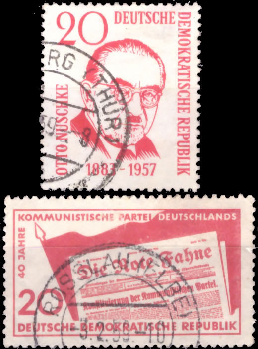 Briefmarken DDR 1958, Mi.Nr. 671-672, Gestempelt