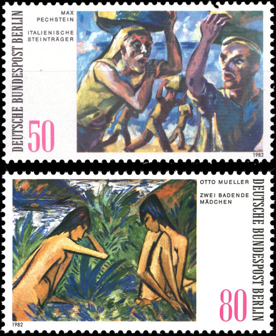 Briefmarken Berlin 1982, Mi.Nr. 678-679, Moderne Gemälde aus Berliner Sammlungen. Postfrisch