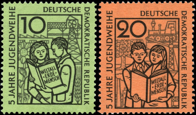 Briefmarken DDR 1959, Mi.Nr. 680-681, Jugendweihe. Postfrisch