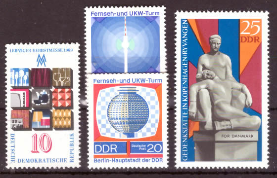 Briefmarken DDR 1969, Mi. Nr. 1494, 1509-1510, 1512, Postfrisch