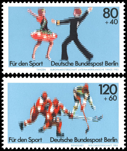Briefmarken Berlin 1983, Mi.Nr. 698-699, Sporthilfe: Sportereignisse 1983. Postfrisch