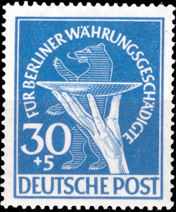 Briefmarken Berlin 1949 Mi.Nr. 70, Währungsgeschädigte, Postfrisch