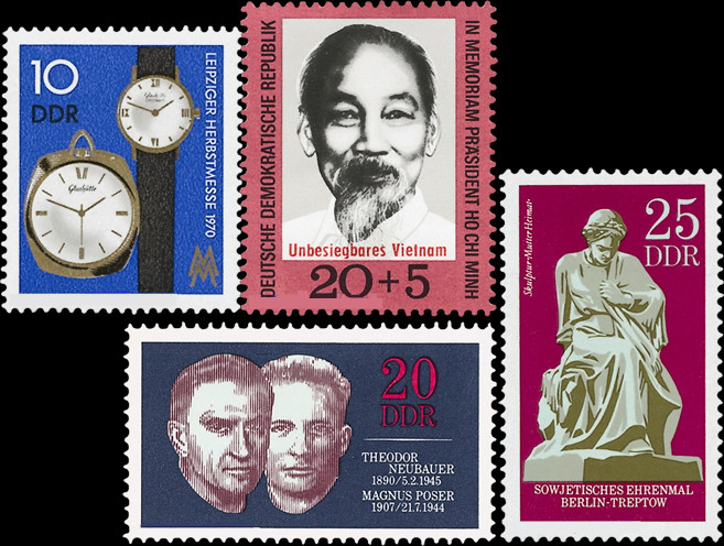 Briefmarken DDR 1970, Mi.Nr. 1601, 1602, 1603-1604. Postfrisch