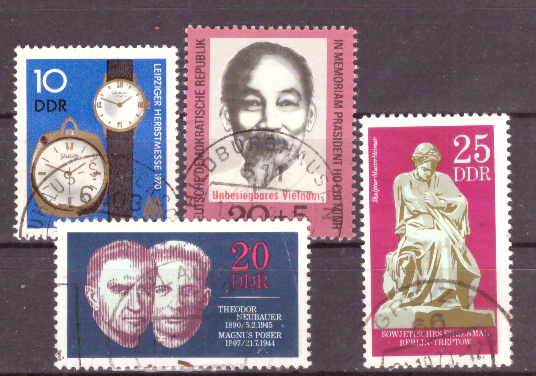 Briefmarken DDR 1970, Mi.Nr. 1601, 1602, 1603-1604. Gestempelt