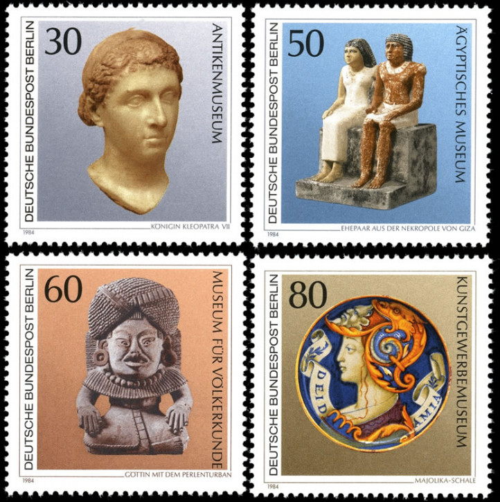 Briefmarken Berlin 1984, Mi.Nr. 708-711, Kunstschätze in Berliner Museen. Postfrisch