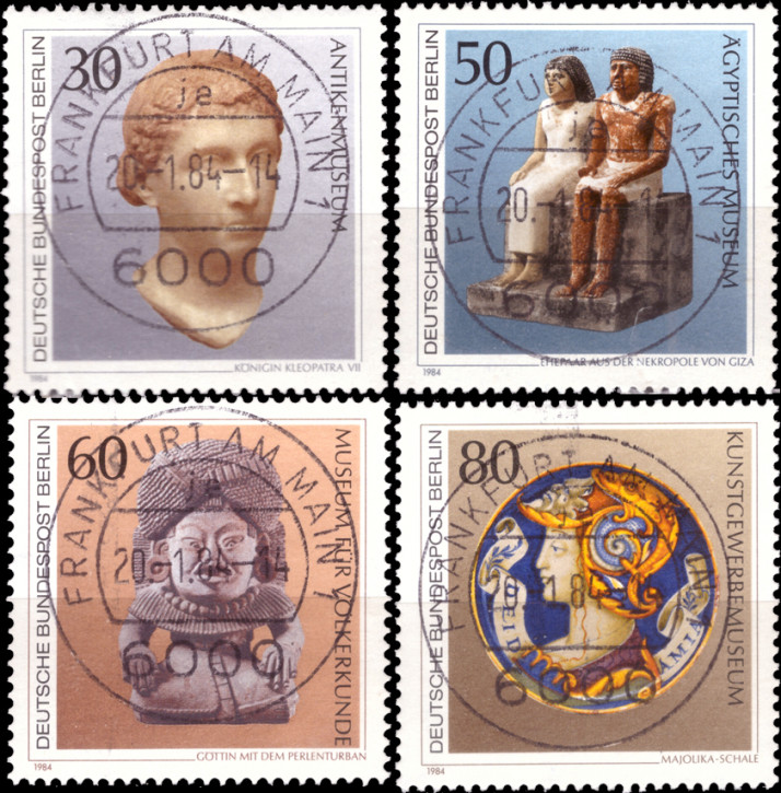 Briefmarken Berlin 1984, Mi.Nr. 708-711, Kunstschätze in Berliner Museen. Gestempelt