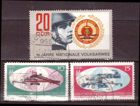 Briefmarken: DDR 1971, Mi.Nr. 1652, 1653-1654, Gestempelt