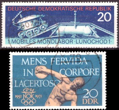 Briefmarken: DDR 1971, Mi.Nr. 1659, 1660, Gestempelt