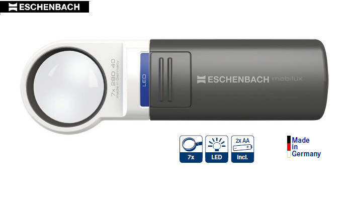 ESCHENBACH Taschenleuchtlupe mobilux LED, 7fache Vergrößerung