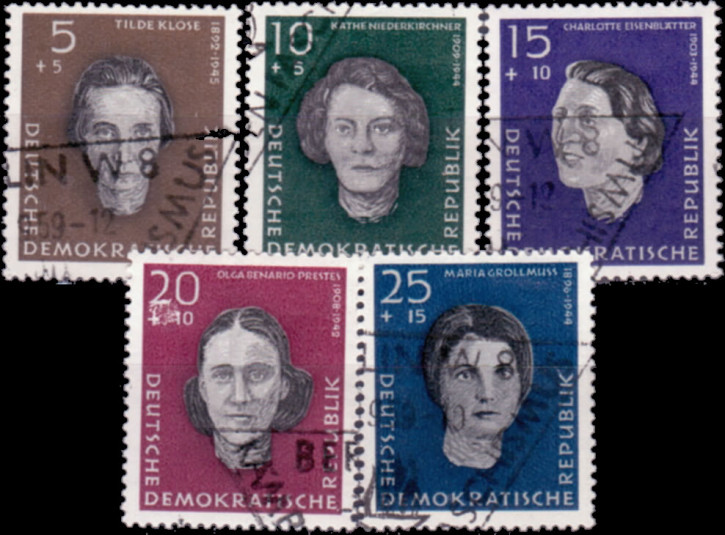 Briefmarken DDR 1959, Mi.Nr. 715-719, Ravensbrück, Gestempelt