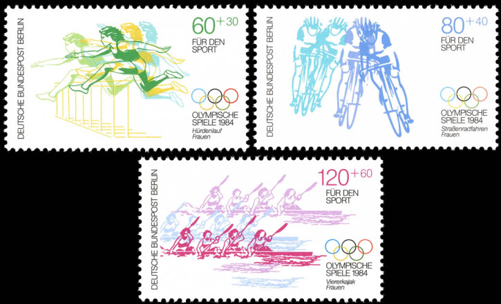 Briefmarken Berlin 1984, Mi.Nr. 716-718, Sporthilfe: Olympische Sommerspiele, Los Angeles. Postfrisch