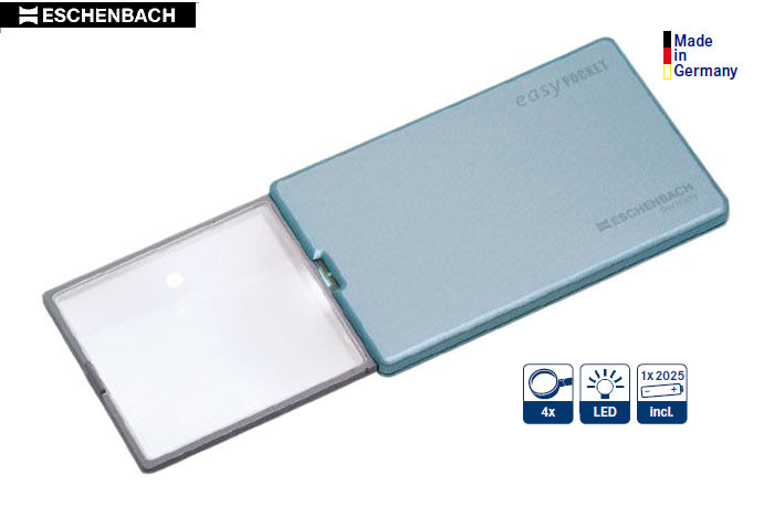 ESCHENBACH Taschenlupe im Scheckkarten-Format, 4fache Vergrößerung