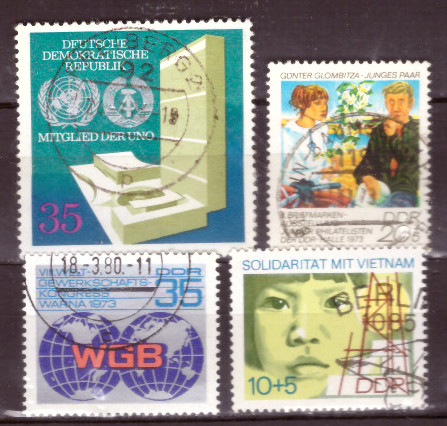 Briefmarken: DDR 1973, Lot aus Mi.Nr. 1883,1884,1885,1886, Gestempelt
