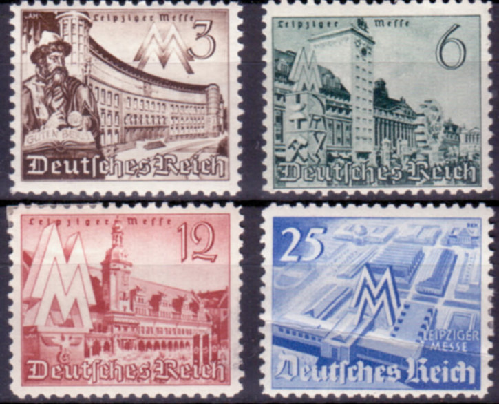 Briefmarken Deutsches Reich 1940, Mi.Nr. 739-742, Leipziger Messe, Postfrisch