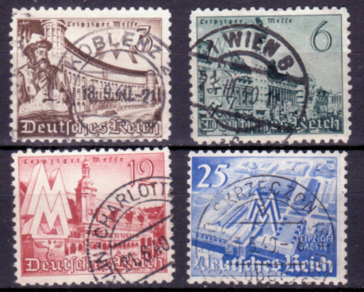Briefmarken Deutsches Reich 1940, Mi.Nr. 739-742, Leipziger Messe, Gestempelt