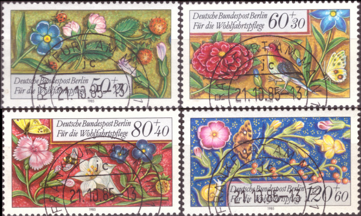 Briefmarken Berlin 1985, Mi.Nr. 744-747, Wohlfahrt: Miniaturen. Gestempelt