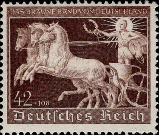 Briefmarken Deutsches Reich 1940, Mi.Nr.747, Das Braune Band München, Postfrisch
