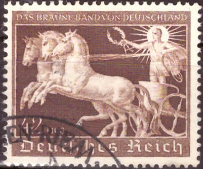 Briefmarken Deutsches Reich 1940, Mi.Nr.747, Das Braune Band München, Gestempelt