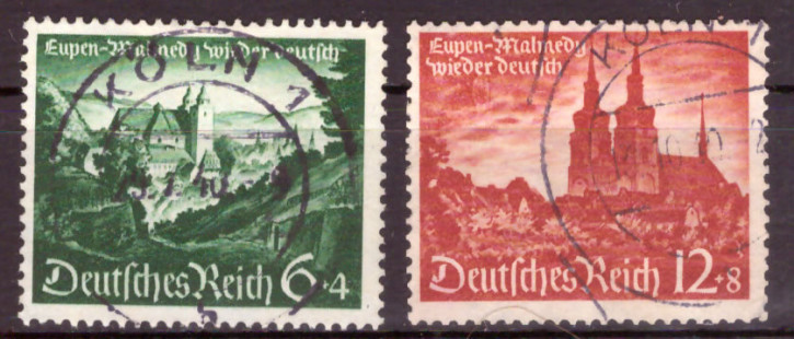 Briefmarken Deutsches Reich 1940, Mi.Nr. 748-749, Eupen, Malmedy, Gestempelt
