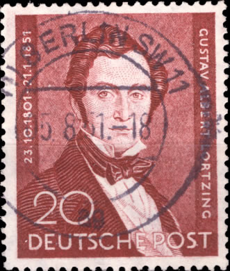 Briefmarken Berlin Mi.Nr. 74, Albert Lortzing, Gestempelt