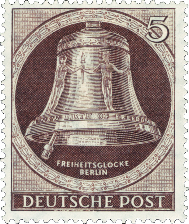 Briefmarken Berlin Mi.Nr. 75, Freiheitsglocke (I), Klöppel links, Postfrisch