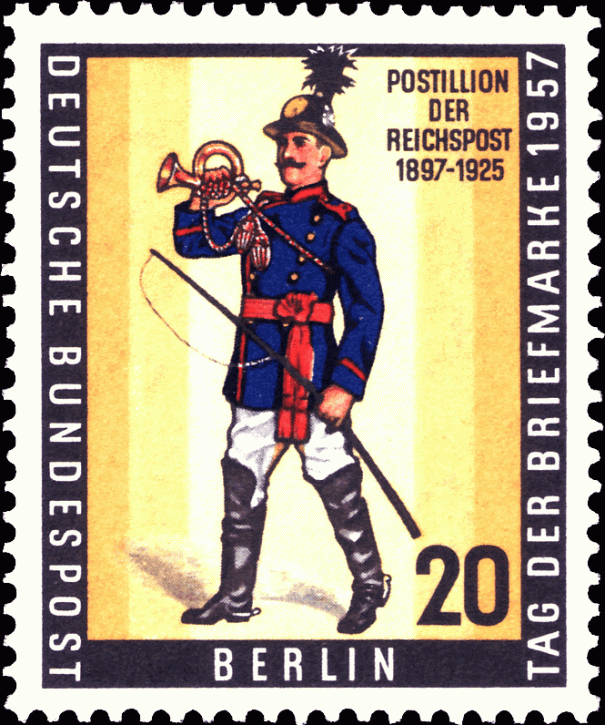 Briefmarken Berlin 1957 Mi.Nr. 176, Tag der Briefmarke. Postfrisch