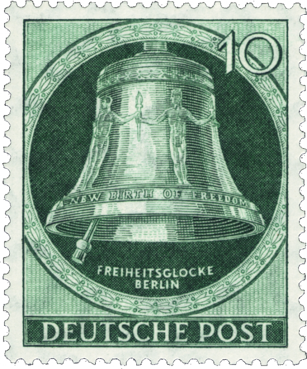 Briefmarken Berlin Mi.Nr. 76, Freiheitsglocke (I), Klöppel links, Postfrisch