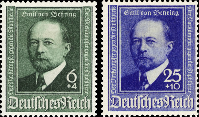 Briefmarken Deutsches Reich 1940, Mi.Nr. 760-761, Emil von Behring, Postfrisch