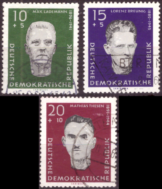 Briefmarken DDR 1960, Mi.Nr. 765-767, Sachsenhausen, Gestempelt