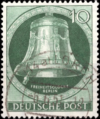 Briefmarken Berlin Mi.Nr. 76, Freiheitsglocke (I), Klöppel links, Gestempelt