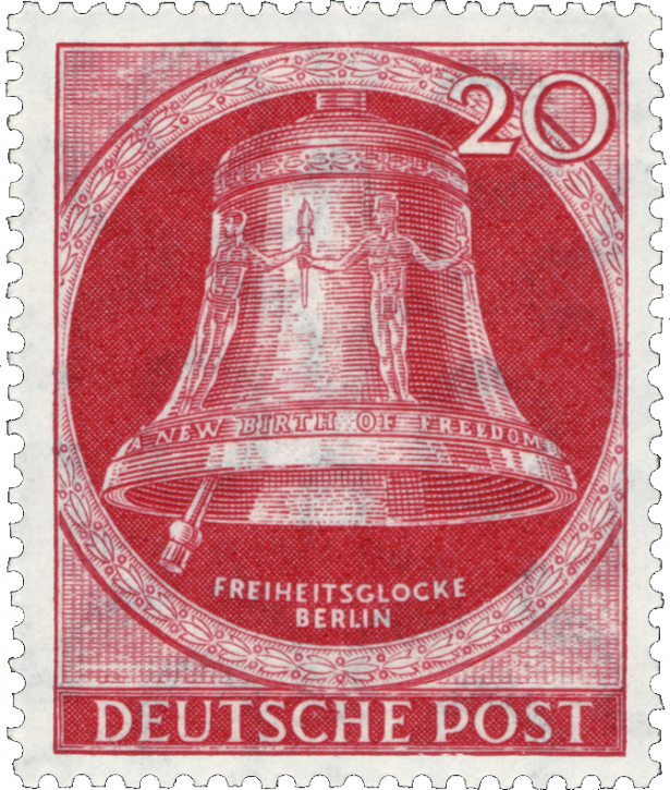 Briefmarken Berlin Mi.Nr. 77, Freiheitsglocke (I), Klöppel links, Postfrisch
