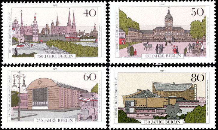 Briefmarken Berlin 1987, Mi.Nr. 772-775, 750 Jahre Berlin. Postfrisch