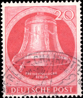 Briefmarken Berlin Mi.Nr. 77, Freiheitsglocke (I), Klöppel links, Gestempelt