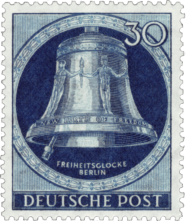 Briefmarken Berlin Mi.Nr. 78, Freiheitsglocke (I), Klöppel links, Postfrisch