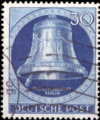 Briefmarken Berlin Mi.Nr. 78, Freiheitsglocke (I), Klöppel links, Gestempelt