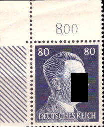 Briefmarken: Deutsches Reich 1941 Mi.Nr. 798 BE ol, Bogenecke oben links Freimarken, Postfrisch