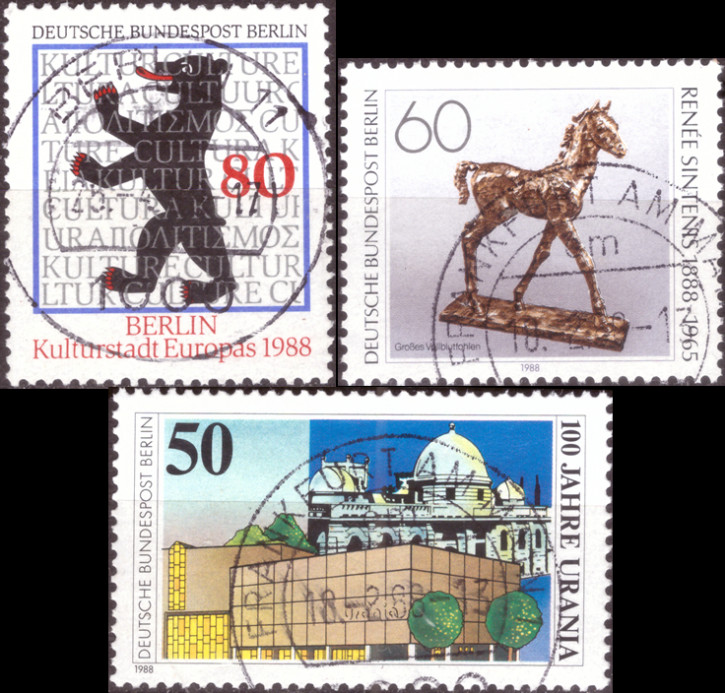 Briefmarken Berlin 1988, Lot aus Mi.Nr. 800, 804-805, Gestempelt