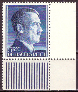 Briefmarken: Deutsches Reich 1941 Mi.Nr. 802A BE ur, Bogenecke unten rechts Freimarken, Postfrisch